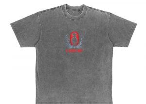 A Scary Boy Red Glow Horror Design T-Shirt