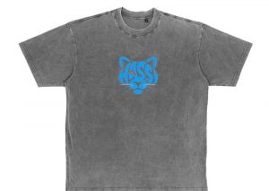 Hass Blue Panther Retro Animal Graphic T-Shirt