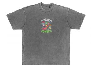 Just A Kid Who Loves Zombies Funny Cartoon T-Shirt