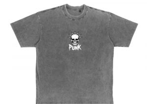 Punk Skull Spikes Retro Graphic T-Shirt